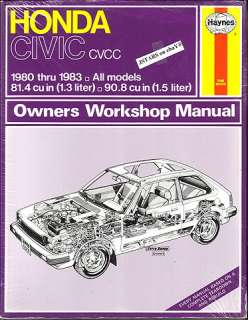   1981, 1982, 1983 HONDA CIVIC AUTO REPAIR MANUAL by HAYNES, NOS  