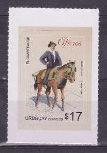 URUGUAY MNH STAMPS Labor cowboy horse traditional dress  