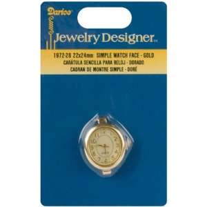 Watch Faces 1/Pkg Simple Gold Oval 22x24mm   658693