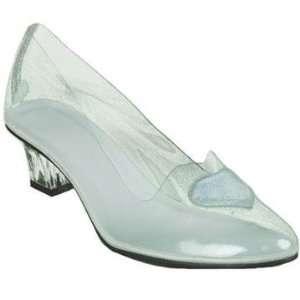  Unisex Clear Glass Shoes with Blue Heart (C) Toys & Games