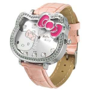 Ladies Hello Kitty metal cased watch with syn leather strap   light 