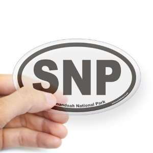 Shenandoah National Park SNP Euro Travel Oval Sticker by 