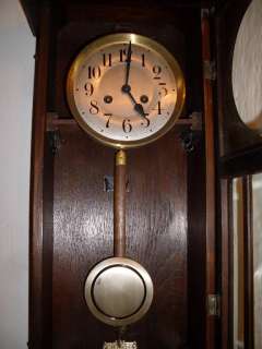 VERY LARGE ANTIQUE WALL CLOCK REGULATOR GERMANY mauthe1900 th  