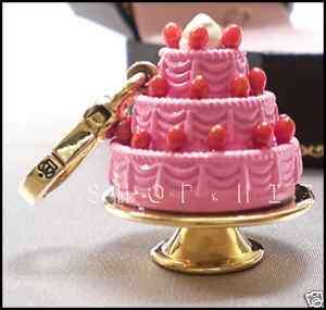 JUICY COUTURE TIERED STRAWBERRY CAKE CHARM NIB  