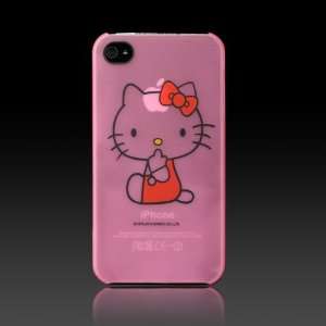 Hello Kitty Finger Transparent Pink Images hard case cover for Apple 
