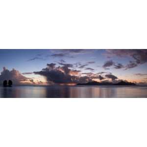  Sunset over Praslin Island Seen from La Digue, Seychelles 