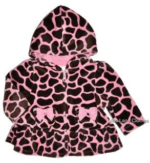   Glamour Giraffe Pink Hoodie Pants Romper Dress Shirt UPIK NWT 3 24 m