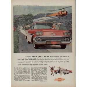    1958 Chevrolet Bel Air Sport Coupe Ad, A3916. 