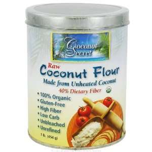 Coconut Secret Raw Coconut Flour, 16 Ounce  Grocery 