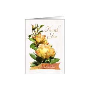  Grandmother Golden Rose Thank You Card Health & Personal 