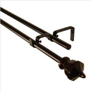 BCL Drapery Hardware 58DUNAB Urn Double Curtain Rod in Antique Bronze 