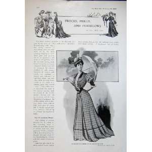    1906 Advert Womens Fashion Dress Umbrella Young