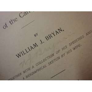 Bryan, William Jennings The First Battle A Story Of The 