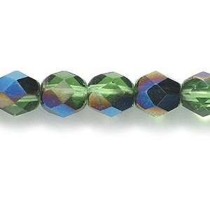   Glass Bead, Green Azuro Aurora Borealis, 150 Pack Arts, Crafts