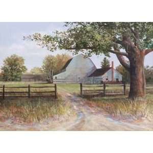   Horse Barn   Artist Jacqueline Penney   Poster Size 17 X 13 inches