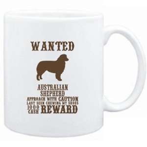 Mug White  Wanted Australian Shepherd   $1000 Cash Reward  Dogs 