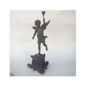    Eros Cupid Amor carrying Torch 20 Bronze Sculpture