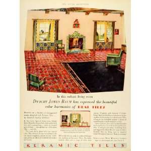  1929 Ad Keramic Tiles Associated Home Decor Dwight James 