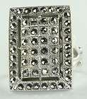 VINTAGE TALL 1930S ART DECO STERLING SILVER MARCASITE 