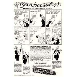   1937 Barbasol Henry has the little woman guessing. Barbasol Books