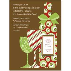  Holiday Wine Chocolate Invitations