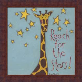 Reach for the Stars Anne Tavoletti Giraffe Art Framed  