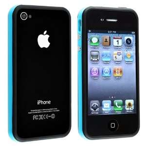  Pair of Blue & Red Bumper TPU Case with Aluminum Button 