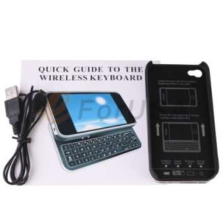 Ultra Thin Slide out Wireless Bluetooth Keyboard Case/Cover for iPhone 
