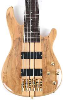 Brice Z6 Nat Spalted Bass Guitar 6 String Neck Thru  