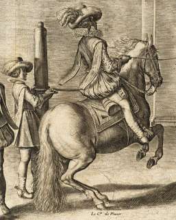   12 MANEGE ROYAL HORSE RIDING LOUIS XIII de Passe Pluvinel 1623  