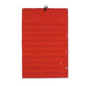  Original Pocket Chart   Sturdy Grommets, Red, 34w x 52h 