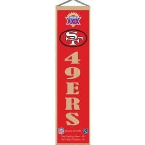  San Francisco 49Ers Super Bowl 29 Wool 8X32 Heritage 