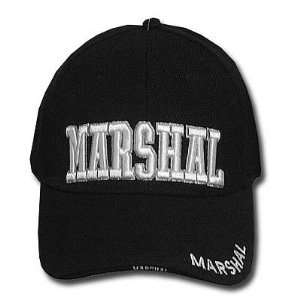  BLACK MARSHAL BASEBALL CAP HAT LAW ENFORCEMENT US ADJ 