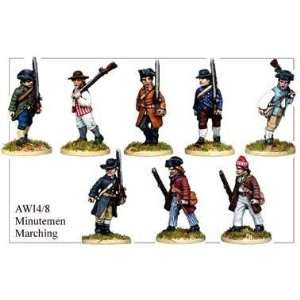  28mm AWI American Minutemen Marching Toys & Games