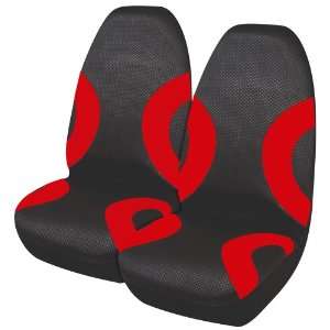  Elegant E 318814X Metro Black/Red Stripe High Back Seat 