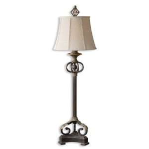  Uttermost 43 Inch Rayner Lamp In Black Crackled Finish w 
