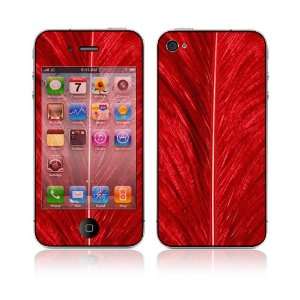  Apple iPhone 4G Decal Vinyl Skin   Red Feather Everything 