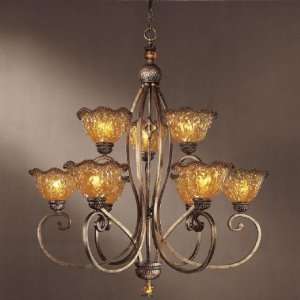  Cocido Two Tiered Nine Light Chandelier