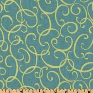  54 Wide Waverly Loops N Twirls Spa Fabric By The Yard 