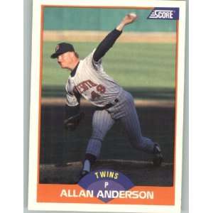  1989 Score #394 Allan Anderson   Minnesota Twins (Baseball 