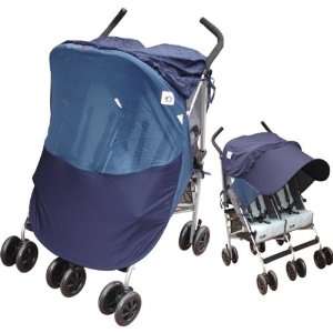  Protect a Bub Twin Deluxe Stroller Sunshade Navy Baby