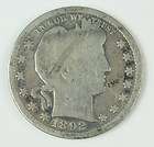 1892 US MINT SILVER BARBER QUARTER 25 CENT COIN