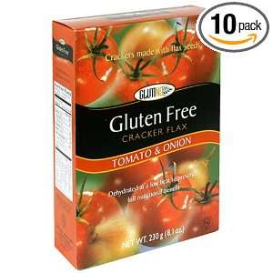    Free Flax Crackers, Tomato & Onion, 8.1 Ounce Boxes (Pack of 10