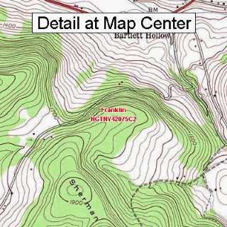  USGS Topographic Quadrangle Map   Franklin, New York 
