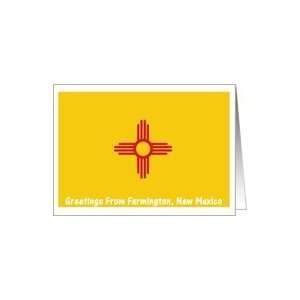  New Mexico   City of Farmington   Flag   Souvenir Card 