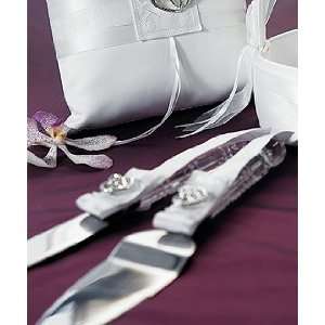  Classic Double Heart Cake Serving Set   White
