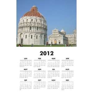  Italy . Pisa   Baptistery 2012 One Page Wall Calendar 