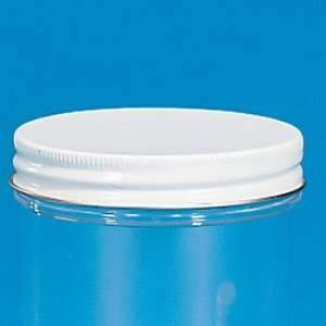 Screw Caps, White Enamel Metal, 120 mm, Pack of 12  