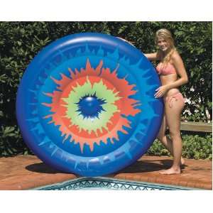  Tie Dye Island Inflatable Lounger for Swimming Pool 