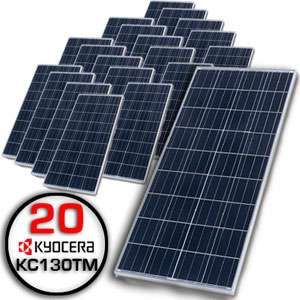 20 x Kyocera KC65T 65W Polycrystalline NEW Solar Panels  